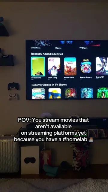 One of the many benefits of having a #homelab #techtok #netflix #jellyfin #plex 