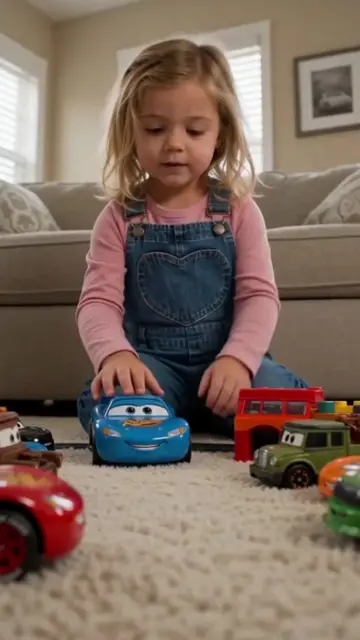 These cartoon race cars turned the floor into a track #RaceCarToy #ToyCars #Kids