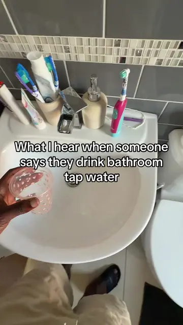 I know it comes from the same pipes but ts a$s water  #bathroom #tapwater #water