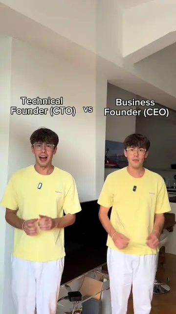 Tech vs Business Co Founder! Don‘t come at me, this is all just jokes haha!!  #s