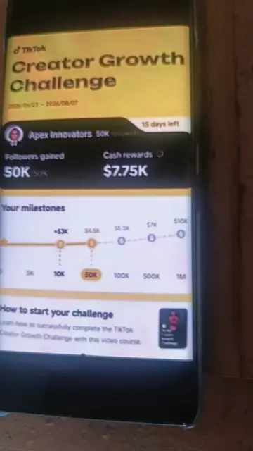 tiktok creator growth challenge success #TikTokCreatorGrowth #CreatorRewards #Ti
