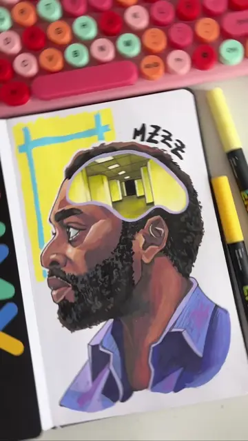 Clark from Backrooms with @ENMY Stationery Store acrylic markers🌟 #backrooms #b