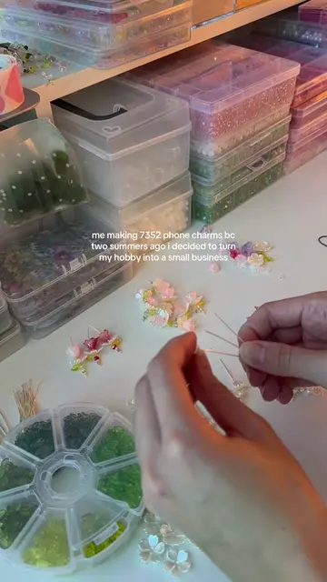 okay not quite 7352…🥸 #SmallBusiness #phonecharms #beadtok #jewelrymaking #bead