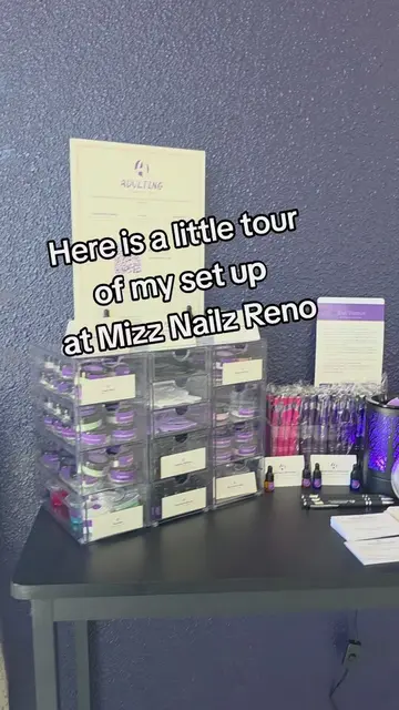 Here is a little close up tour of my Sample table at Mizz Nailz in Midtown!  My 