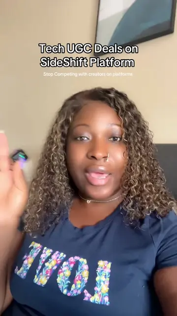 SideShift is a free UGC platform that connects creators with tech brands.  You a