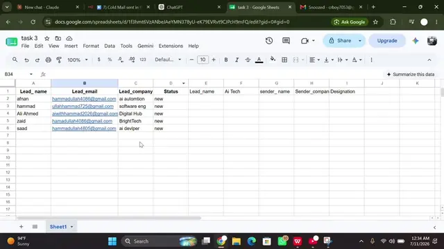 > 🚀 Built a complete AI Cold Email Agent using **n8n + OpenAI** 🤖 > > ✅ Reads 