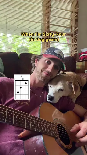 Jake is a lot older than 64 in dog years now. Such a sweet old fella #thebeatles