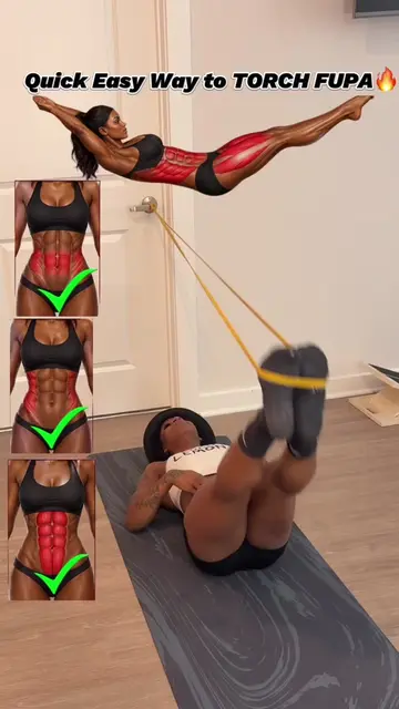 Ladies, let's torch away that FUPA area. ABS with a "RESISTANCE BAND" also helps