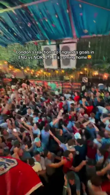 London’s reactions to England’s goals in ENG vs NOR. 2-1,  It’s coming home🦁🏴�