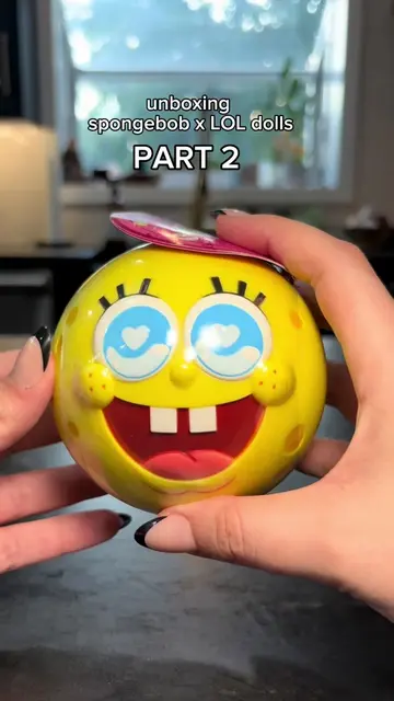 unboxing a second SpongeBob SquarePants X lol dolls collaboration blind capsule 