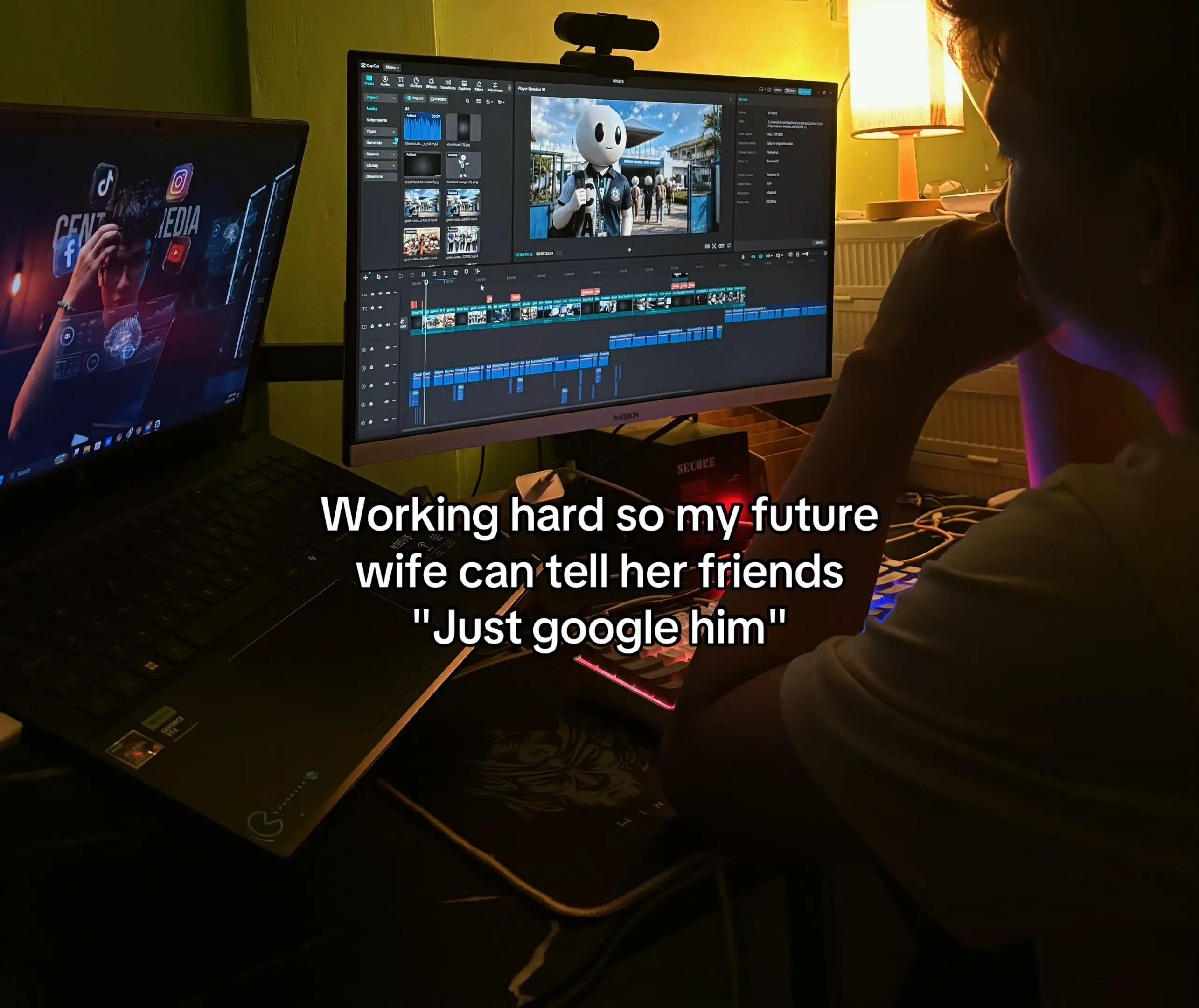 "Just google him" #meta #faceless #ContentCreation 
