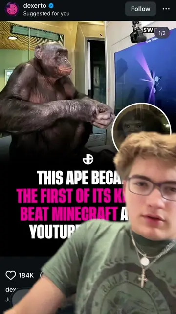 Apes Can Beat Minecraft? #techtok #Tech #Minecraft 