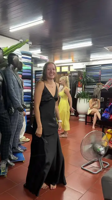 #blacksilk #dress #silkdress #baritailor #trendingvideo 