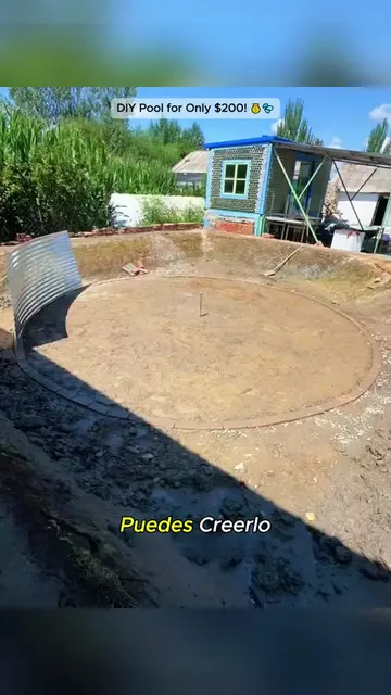 IBuilta$200BackyardPool.#DIYPool#BackyardMakeover#BudgetDIY#HomeImprovement#Crea