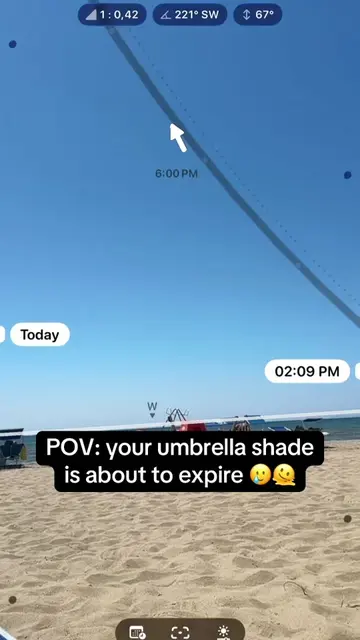 POV: your umbrella shade is about to expire 🫠🥲 #sun #beachday #sunburn #sunscr