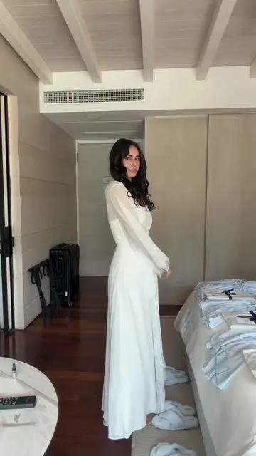 Today is the day!!!🥹😭🤍  Robe + slip dress: @lerose_stories  Wedding dress: @J