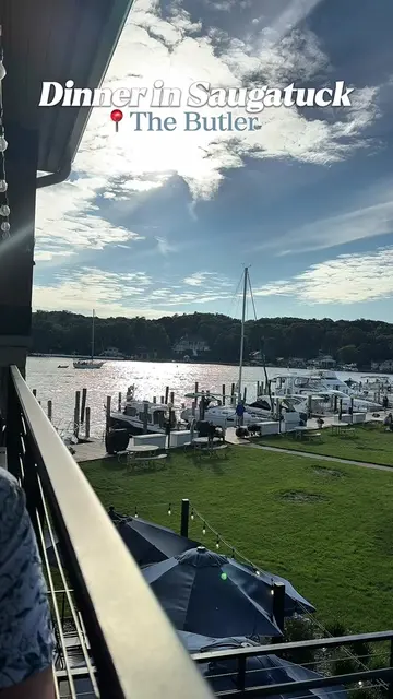 dinner with a view in Saugatuck, MI! The Butler offers stunning views and delici