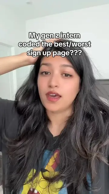 My gen z intern coded the worst sign up page  #code  #javascript  #domatech  #pr