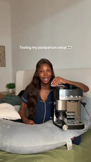 The Ninja Luxe Café Mini Espresso Machine is officially part of my postpartum se