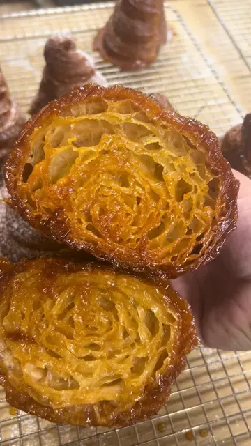 Honey roasted croissant #yeg #france #tokyo #bakery 