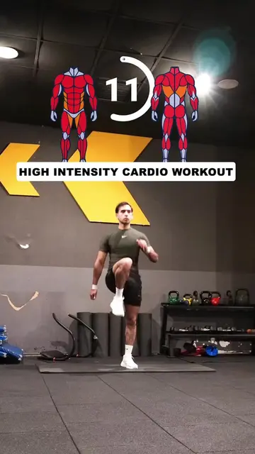 High intensity cardio workout no equipment 🔥✅ #highintensitycardio #cardio #car