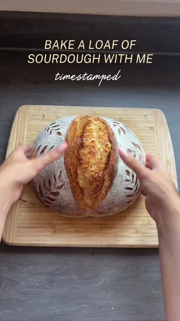 Start to finish of my foolproof same day sourdough bread recipe with timestamps✨