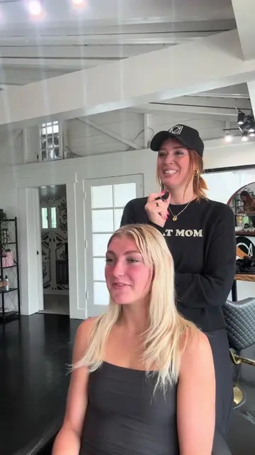 We completely revamped her blonde with a dimensional, luxury blend using 22-inch