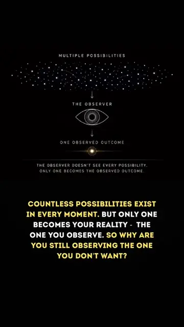 Here's what quantum physics teaches us: Your focus determines your experience. N
