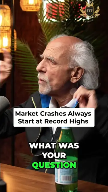 Crashes always happen at record highs. No one sees them coming until it's too la