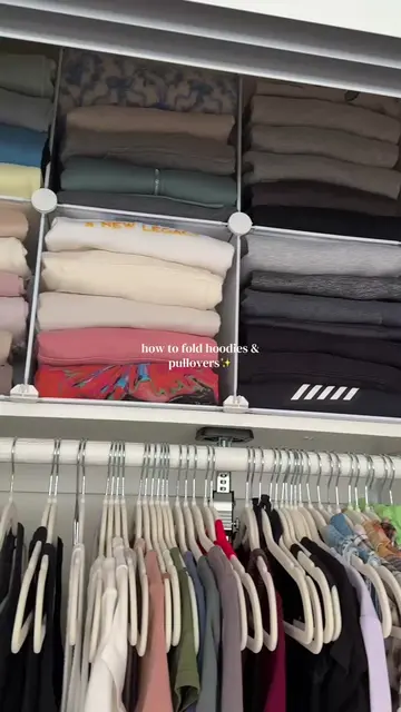 how to fold your hoodies and pullovers for shelving, cube storage systems, and d