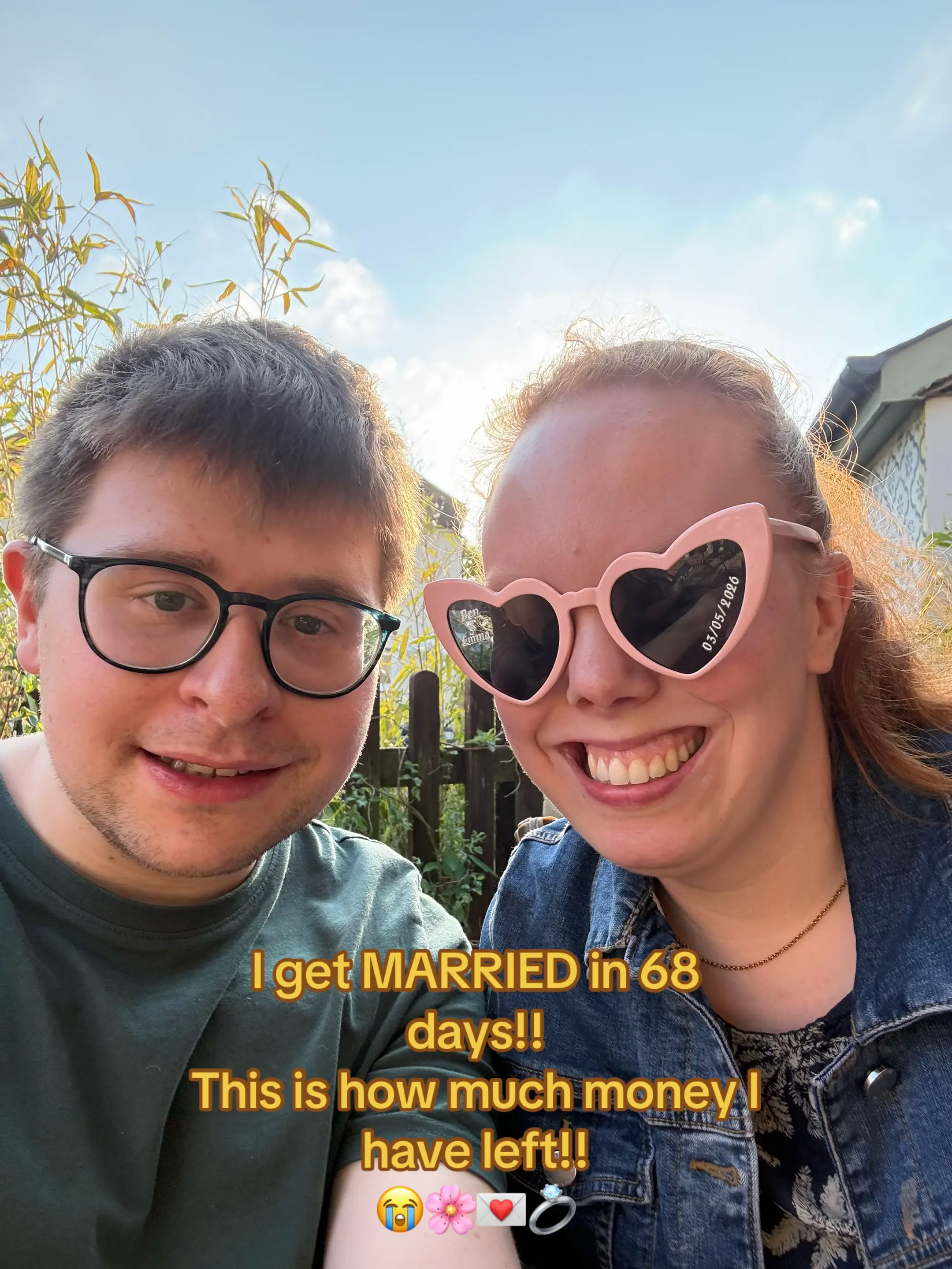 I get married in 68 days!!! The time is going SO quickly!!  This is is how much 