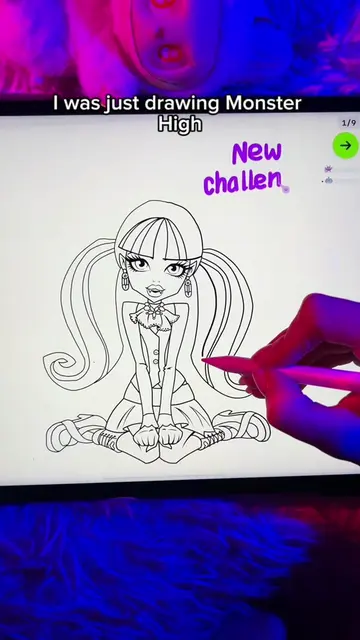 App ArtWorkout #drawingprocess #monsterhigh #digitalart #artchallenge #artworkou