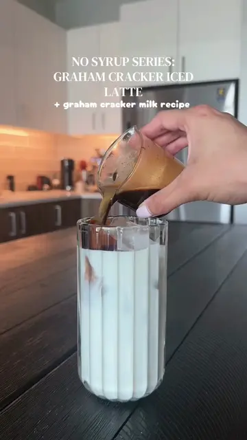 this is your sign to make graham cracker milk for your lattes ☕️✨ #grahamcracker