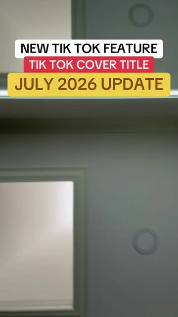 New tik tok feature. Tik tok cover title. #tiktokgrowth #newfeature #covertitle 