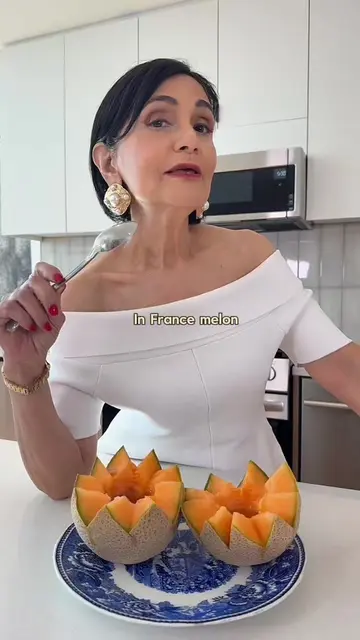 Possibly the chicest way to eat melon. 🍈 More simple French summer ideas like t