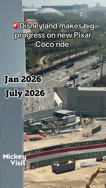 🚨Disneyland has made big progress on the new Pixar Coco ride The new ride is be