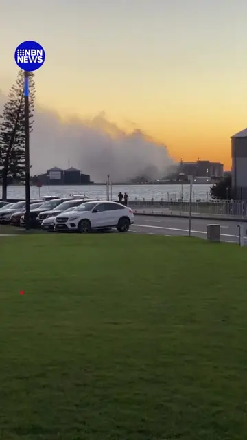 Firefighters are monitoring a large silo fire that broke out at Carrington yeste