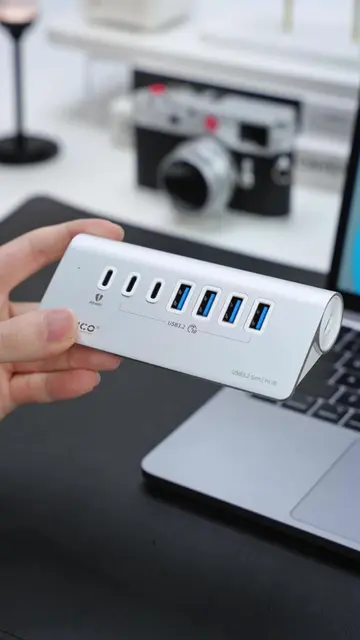 My laptop only has one available port, but I have so many files on USB drives th