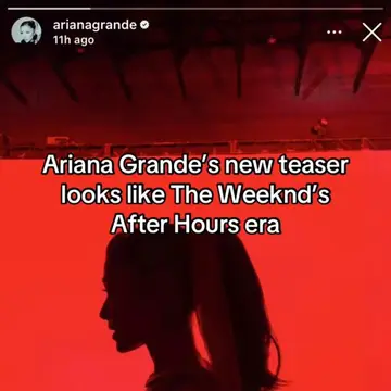 I got major After Hours vibes when I saw Ariana’s new teaser she posted. It espe