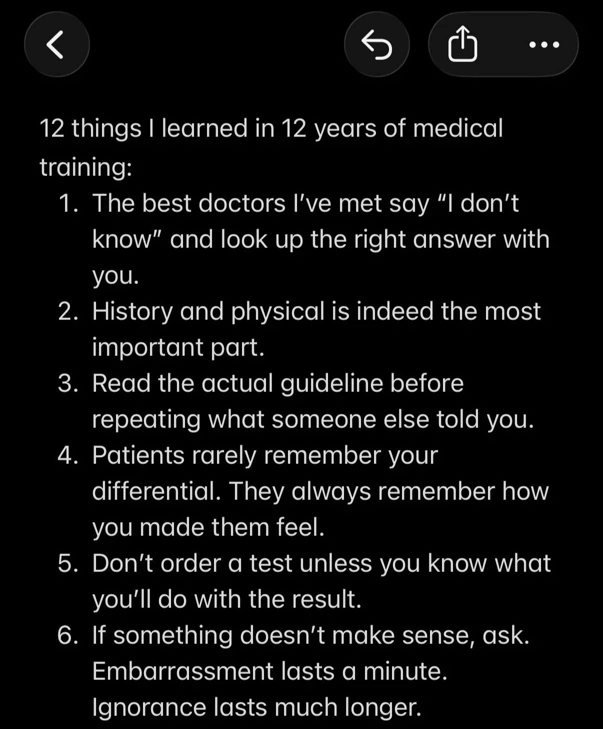I love hearing the pearls of wisdom people have picked up over the years ✨ #medi