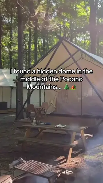 Skip the hotel and stay in a cozy dome surrounded by nature. This hidden glampin