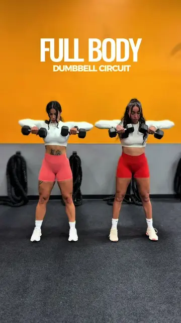 Full Body Dumbbell Circuit 🔥 Save this one for your next gym day. 🏋️ 4 rounds 