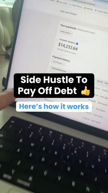 Side hustle to pay off debt! Step by step tutorial. #sidehustle #payoffdebt #sid
