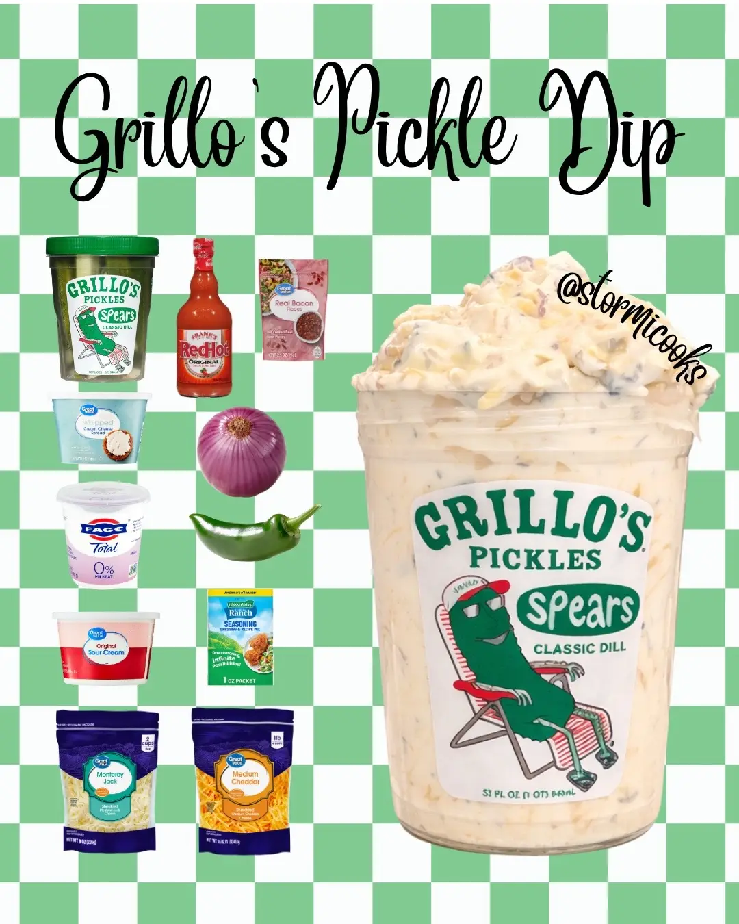 Ingredients * 32 oz Grillo’s pickles separate juice from pickles * ½ diced red o