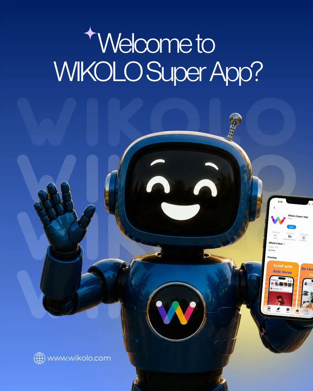 Say Hi to Wikolo 👋 the Super App! Made for college students, young professional