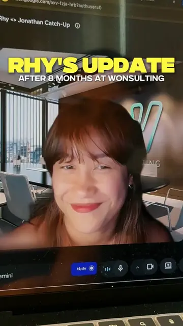 Rhy's Update after 8 months at Wonsulting 👀💡 #resume #resumetips #linkedin #ca