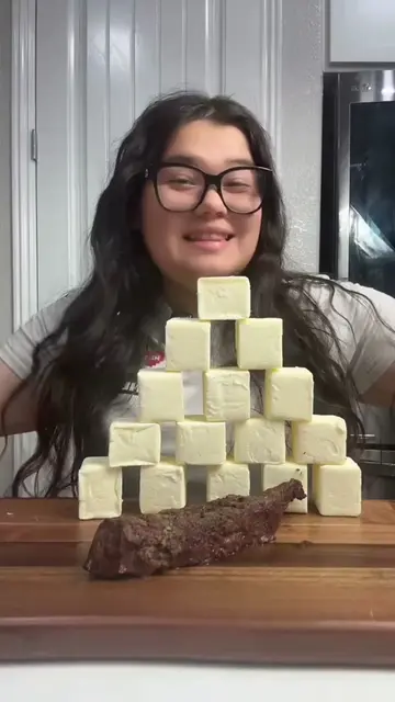 So we are just rawdogging butter now? For content? Ok. #food #mukbang #cookingfa
