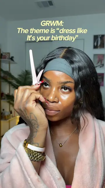 overdressed on purpose? Yes😂 would you throw a party like that #grwm #makeup #e