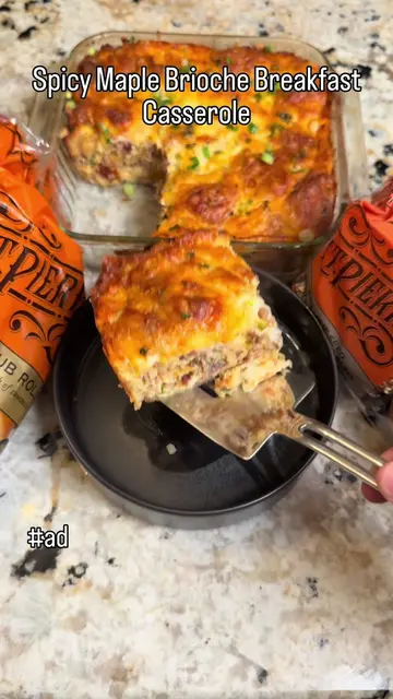 #ad Spicy Maple Brioche Breakfast Casserole Recipe👇: Using @St Pierre USA Spicy