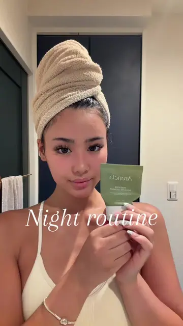 Night routine series🫧🤍 #skincareroutine#nightroutine#makeuptutorial#chena#ちぇな